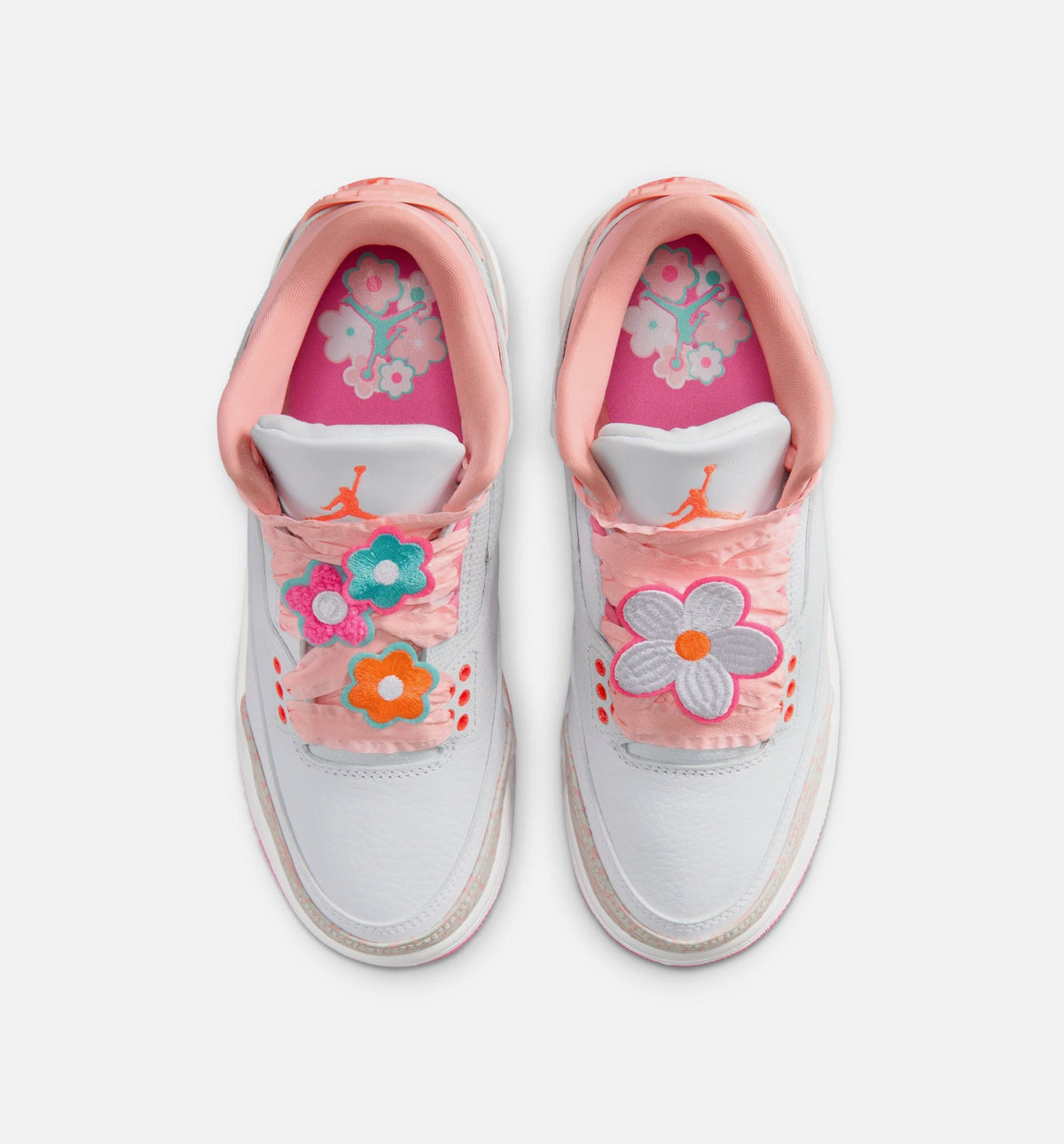 Air Jordan 3 Retro Grade School Lifestyle Shoe - Pearl Pink/Blossom Pink/Pink Glow/Super Orange