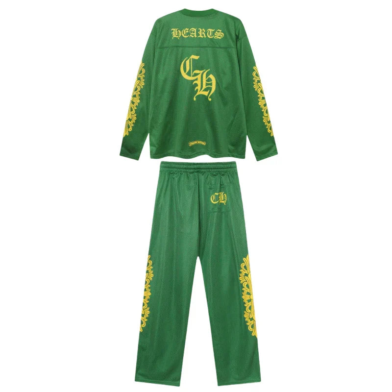 Chrome Hearts Mattyboy graffiti red mesh track pants 9997