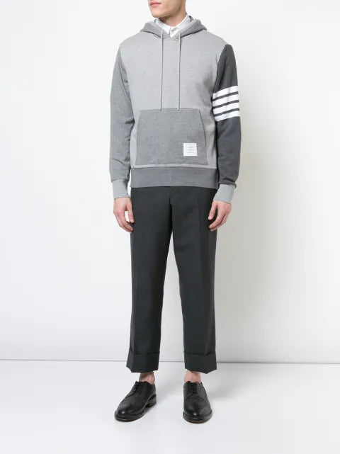 Thom Browne 4-Bar Tonal Fun-Mix Hoodie