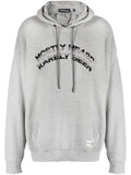 Mostly Heard Rarely Seen logo-embroidered hybrid cotton hoodie