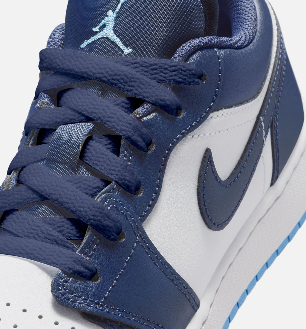 Air Jordan 1 Low Grade School Lifestyle Shoes - Midnight Navy