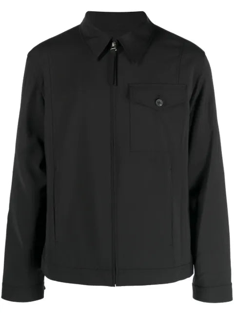 Helmut Lang zip-up tailored shirt jacket
