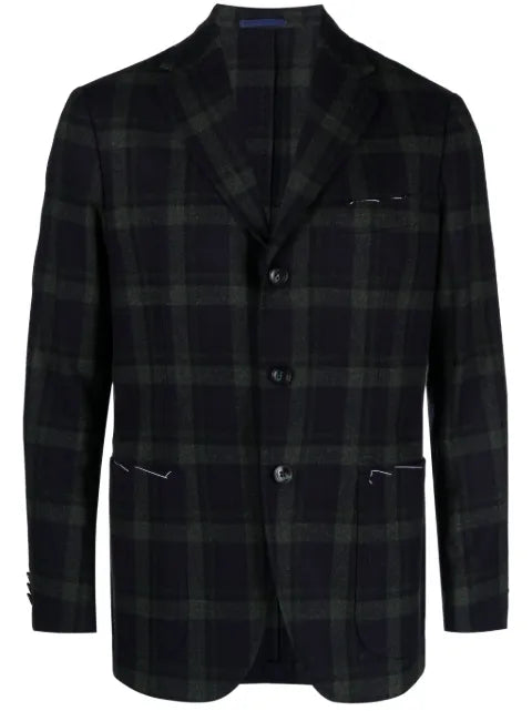 SARTORIO NAPOLI plaid-check virgin wool blazer