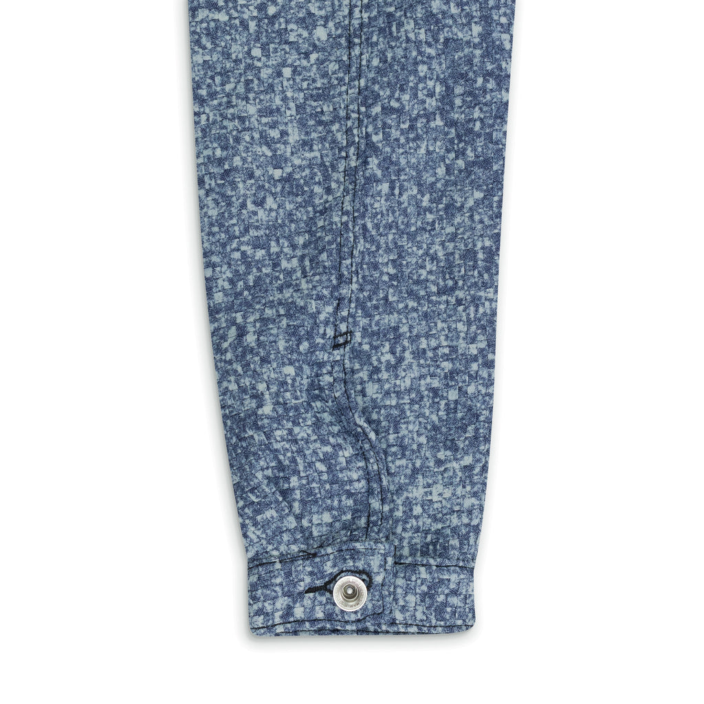 INDIGO WOVEN TRUCKER JACKET
