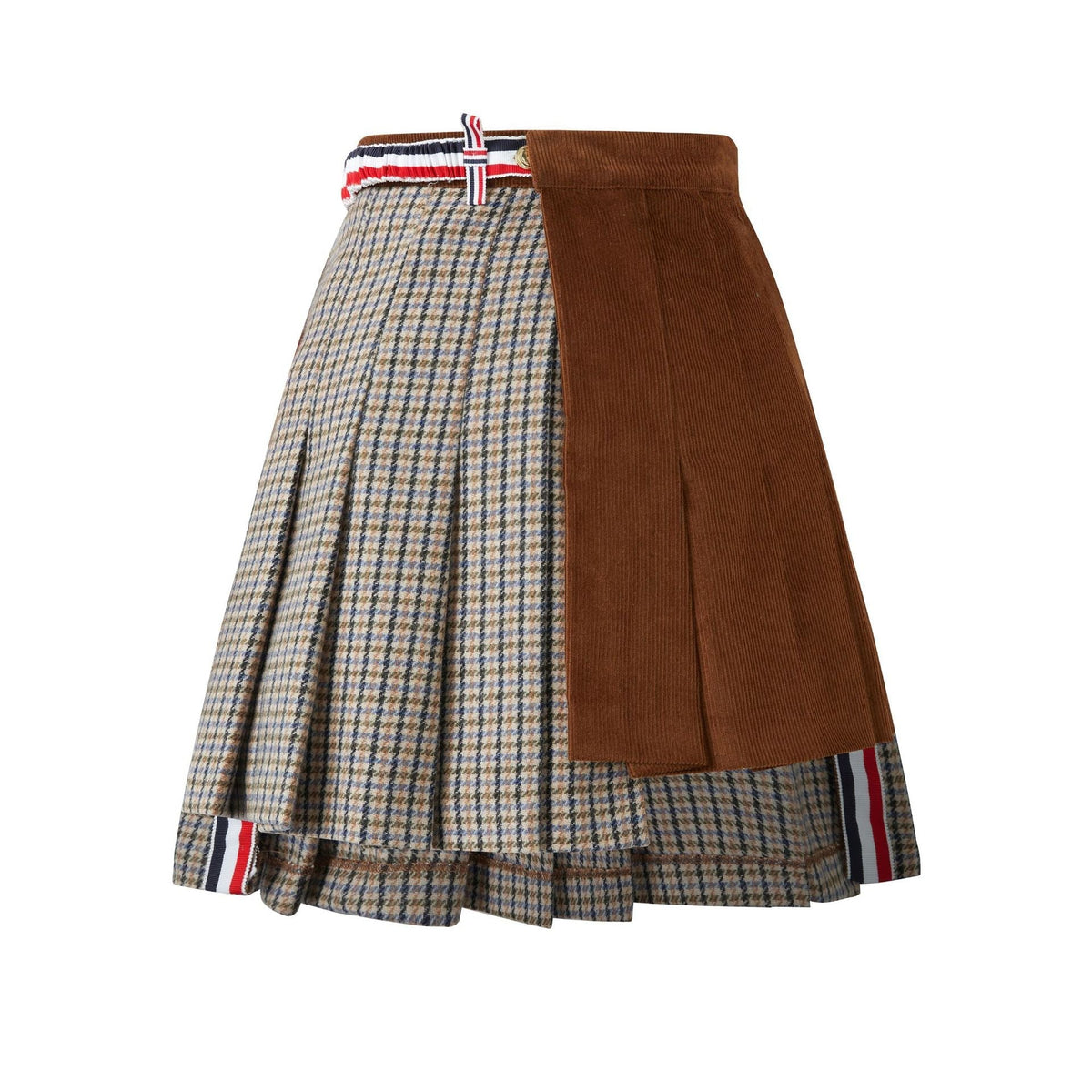 Bow-knitted sweater + short skirt