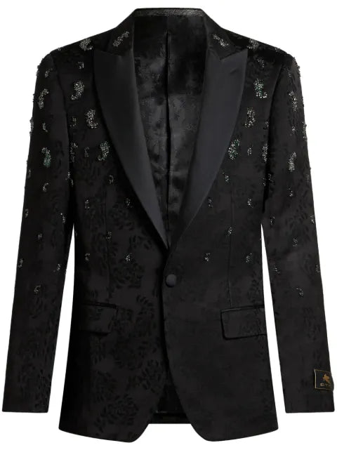 ETRO linen-blend evening jacket