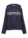 Prada stripe-detail hooded jacket
