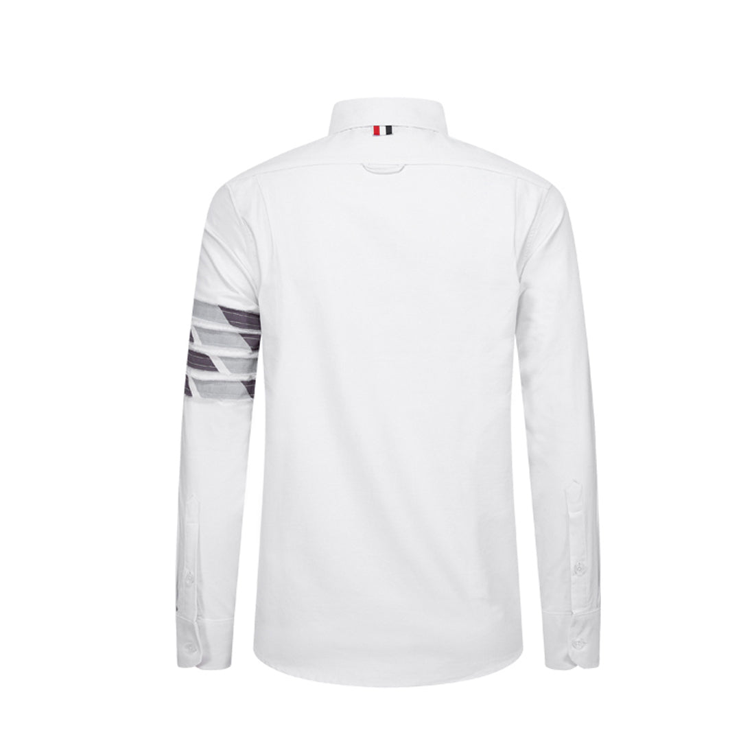 Men's Camouflage Oxford Shirt — Partial Button Front | Thom Browne