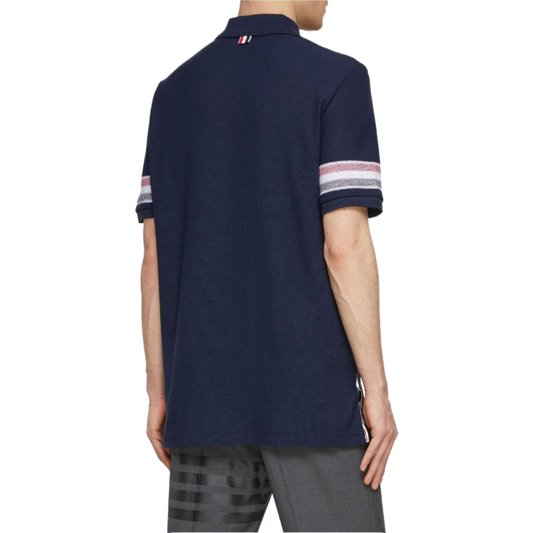 Men's Casual Polo Shirt — Blue & White | Thom Browne