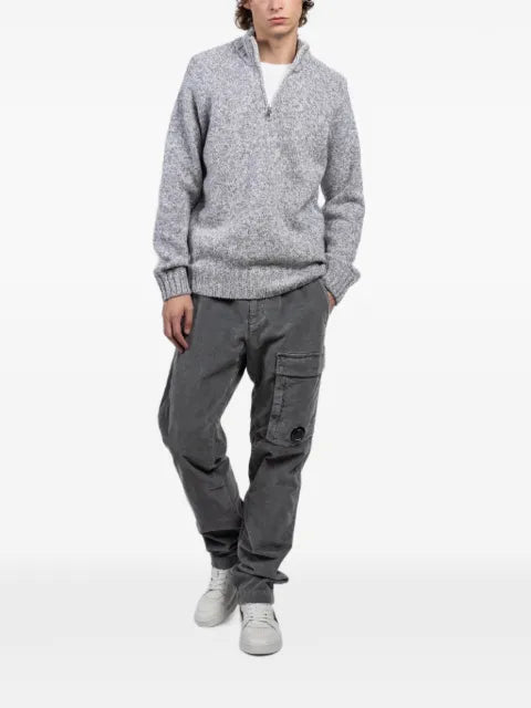 Gran Sasso zip-neck textured sweater