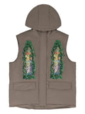 Who Decides War graphic-print gilet