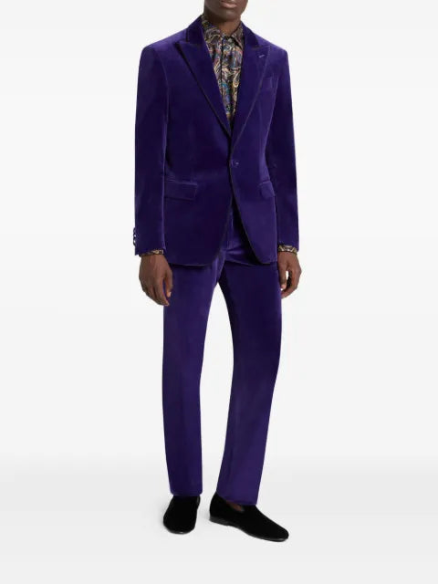 ETRO single-breasted blazer with contrast lining