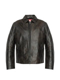 Diesel  logo-embossed leather jacket