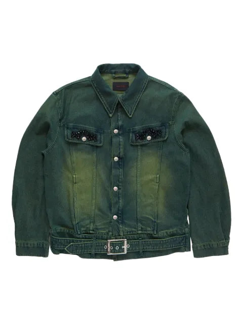 Simone Rocha belted-waist denim jacket