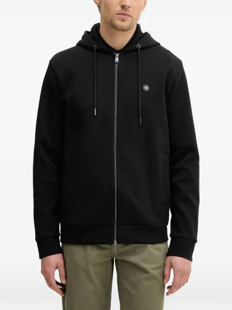 BOSS hooded jacket with zip fastening