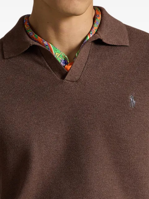Polo Ralph Lauren logo-embroidered polo-collar sweater