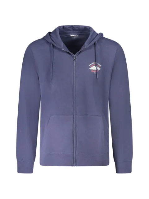 Wrangler logo-embroidered zip-up hoodie