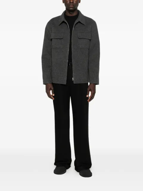 SANDRO zipped wool overshirt