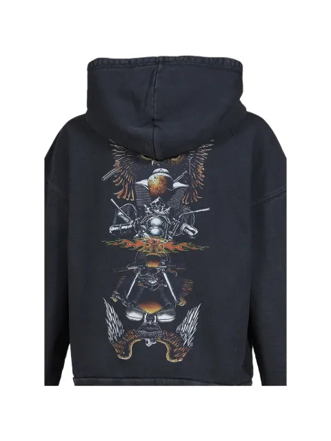 JUN/NAKAYAMA graphic-print zip-up hoodie