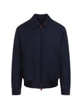 Kiton zip-up ribbed-trim jacket