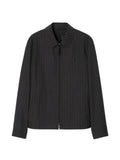 Burberry pinstriped wool Bloomsbury harrington jacket