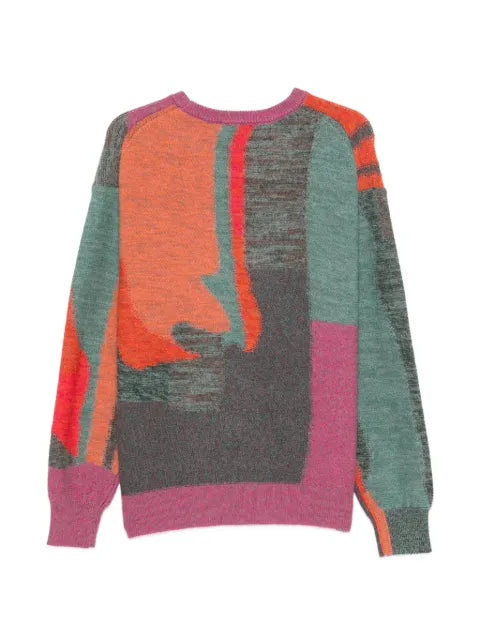 PS Paul Smith Glitch Floral cotton-mohair sweater