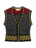 Marni jacquard-knitted geometric-trim waistcoat