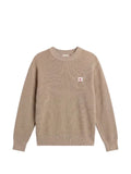 Calvin Klein waffle-knit logo-patch sweater