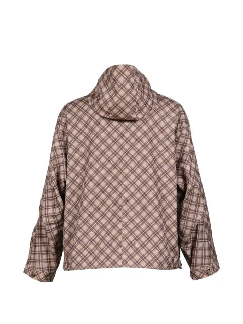 RASSVET tartan-pattern hooded jacket