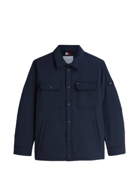Tommy Hilfiger padded logo-patch shirt jacket