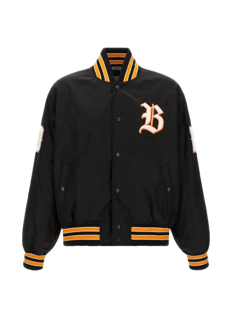 Balenciaga logo-patch bomber jacket