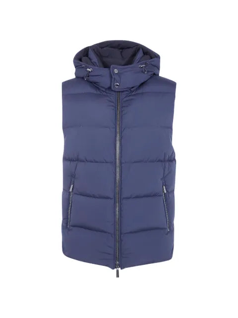 Moorer quilted hooded gilet