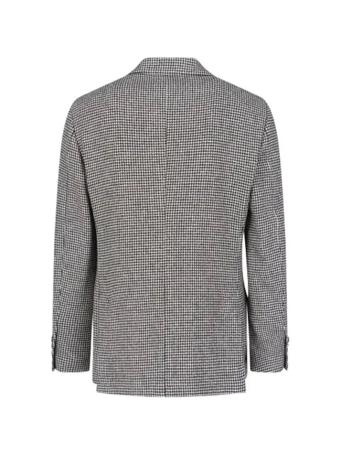 Lardini x Sugar houndstooth double-breasted jacket