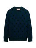 Marni blue wool-cashmere sweater with cut-out polka dots