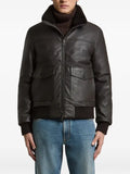 Peserico shearling-collar leather jacket
