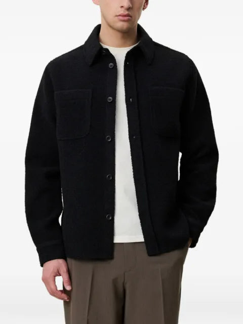 Les Deux bouclé patch-pocket shirt jacket
