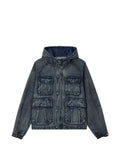 izzue hooded denim jacket