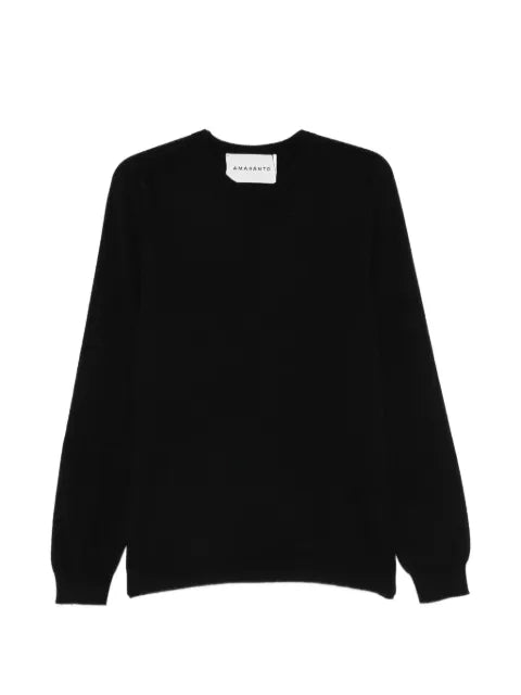 AMARANTO  crew-neck long-sleeve sweater