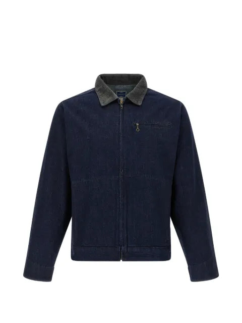 Gramicci corduroy-collar Japanese denim jacket
