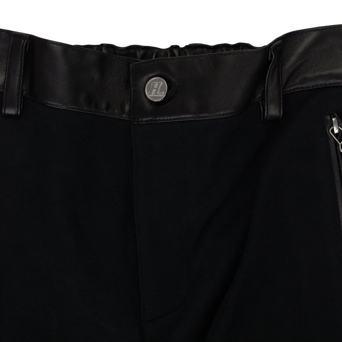 Black Leather Cargo Pants