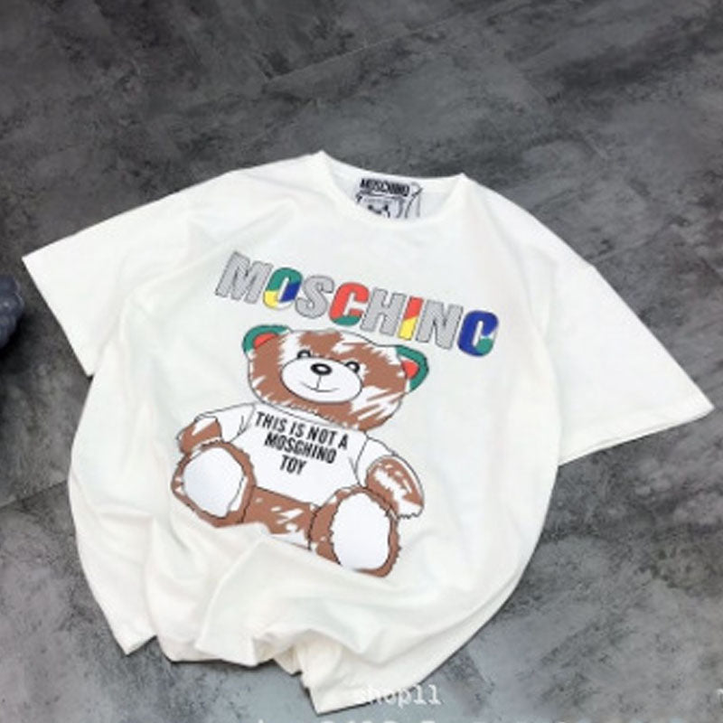 Moschino T-shirt Cartoon T-shirt Short Sleeve Couple