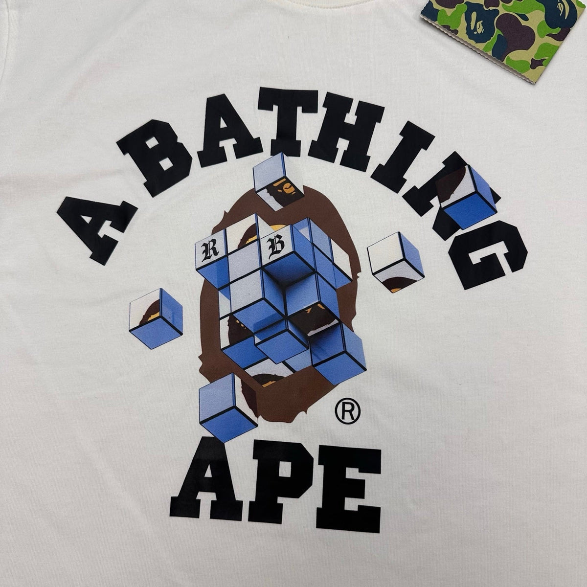 BAPE × 88rising FW25 Rubik’s Cube Ape Head T-Shirt