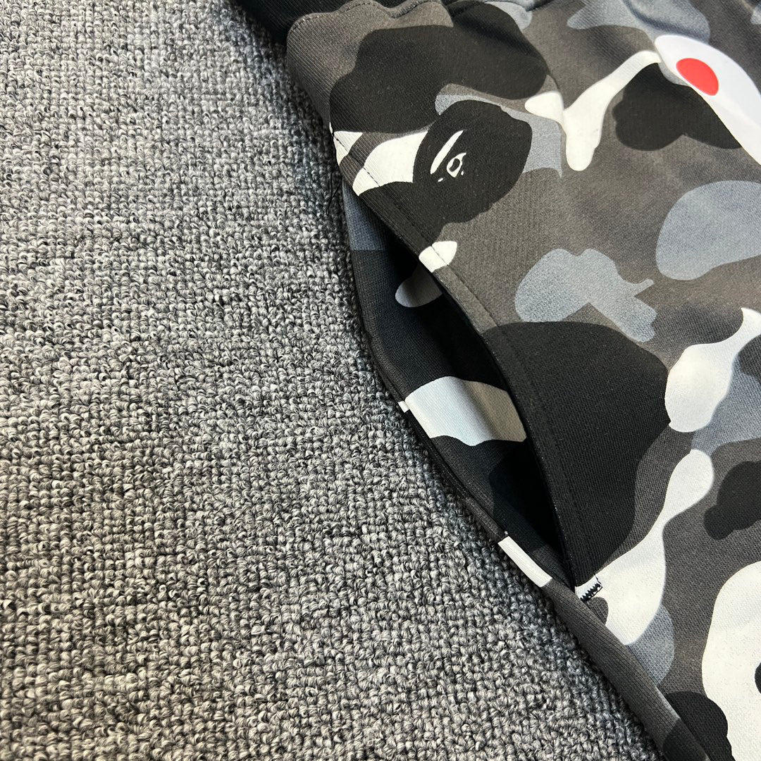 BAPE Glow-in-the-Dark City Camo Shark Shorts