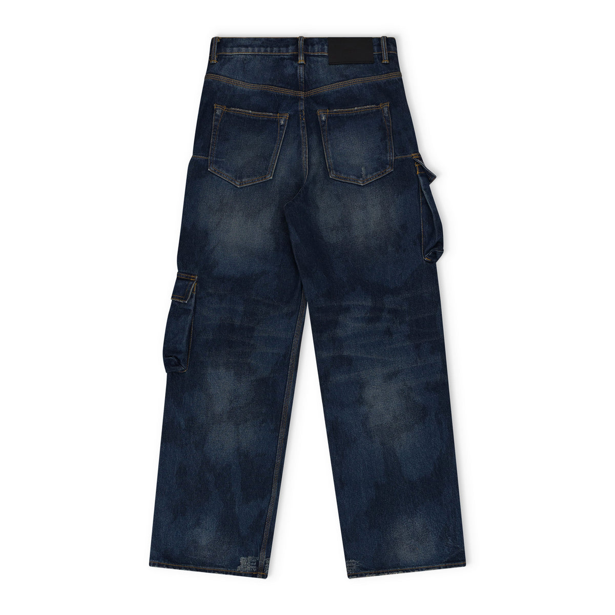 Dark Indigo Triple Pocket Cargo Jeans