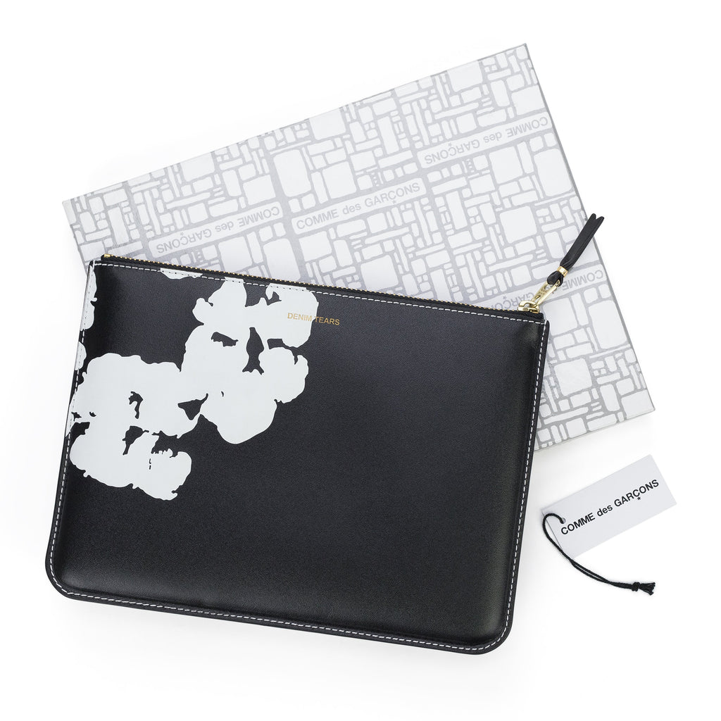 Black Cotton Wreath Wallet
