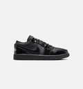 Air Jordan 1 Low Patent Elephant Women's Sneakers - Black / White / Metallic Silver