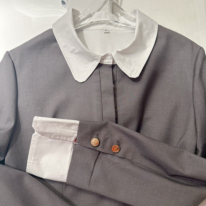 Thom Browne Women's Hooded Contrast Cardigan and Skirt Set