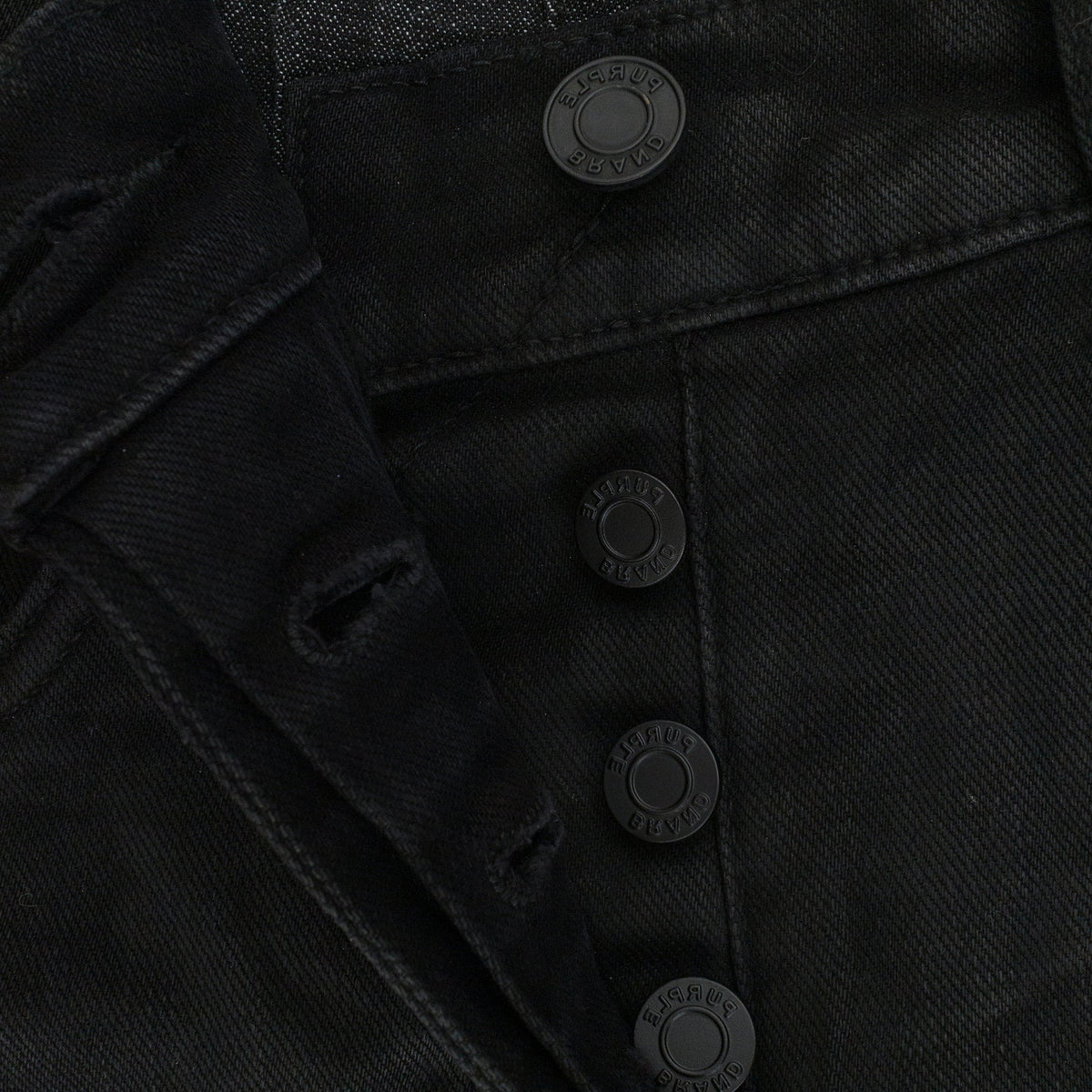 Black P004 Resin Flared Jeans