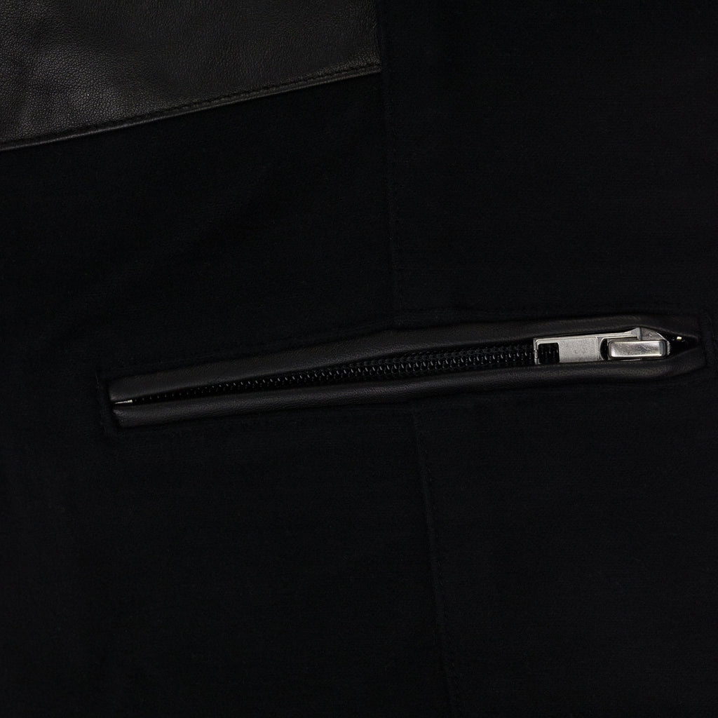Black Leather Cargo Pants