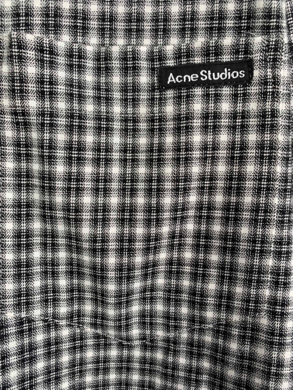 Acne Studios Oversized Long‑Sleeve Check Button‑Up Shirt
